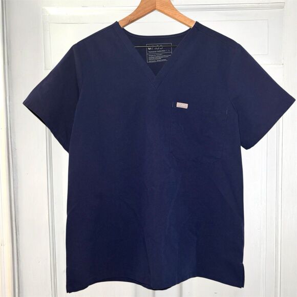 Figs Scrub Top Catarina One Pocket Scrub Shirt Women's Large - Navy Blue - Picture 5 of 8